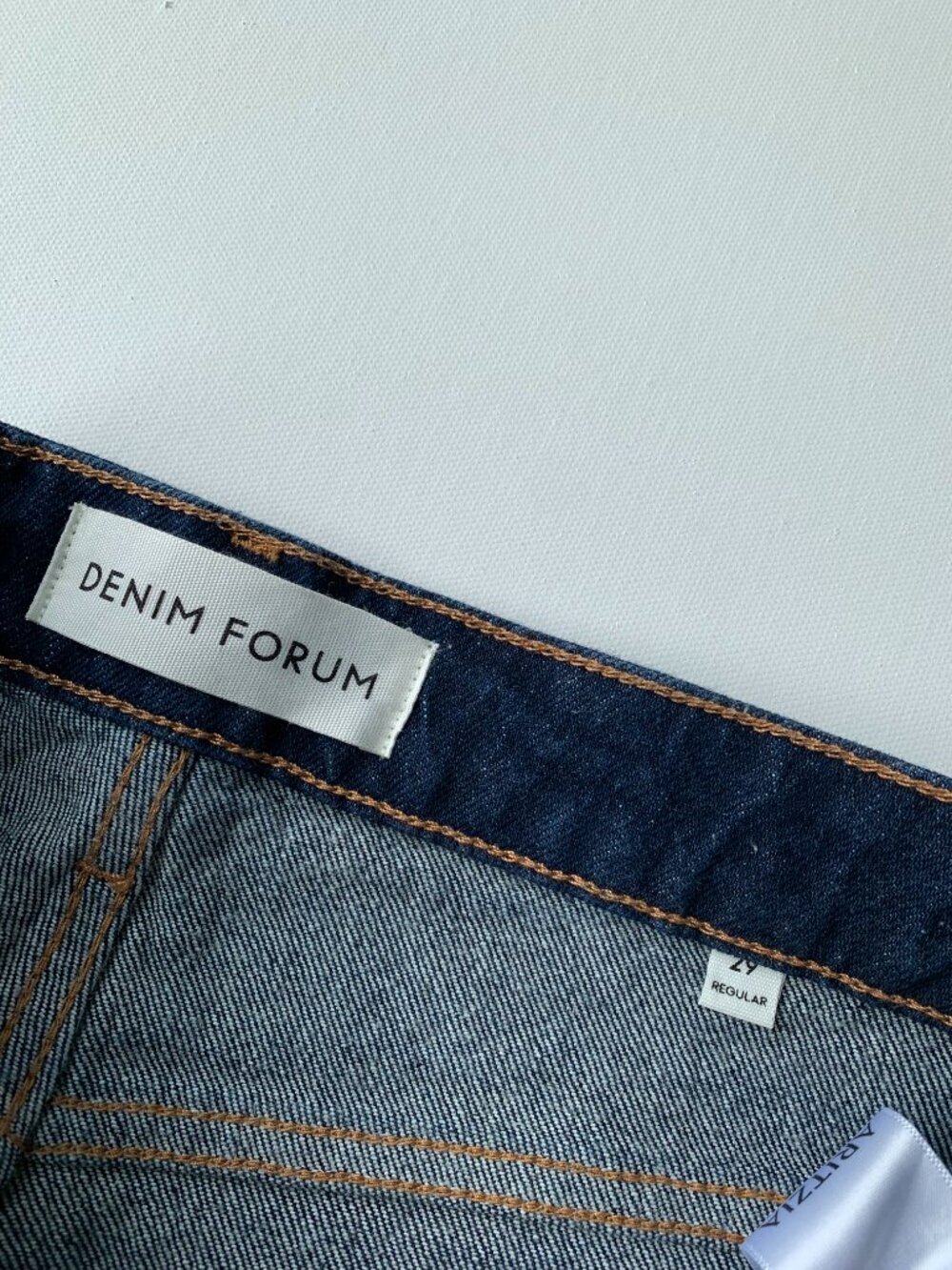 DENIM FORUM HIGH RISE WIDE LEG JEAN WOMEN'S SIZE 29 INDIGO BLUE - Picture 8 of 12